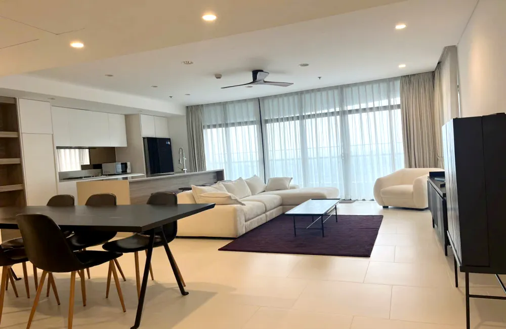 Clean New 03 Bedroom City Garden Apartment For Rent Binh Thanh HCMC 145sqm 2,900 USD/month