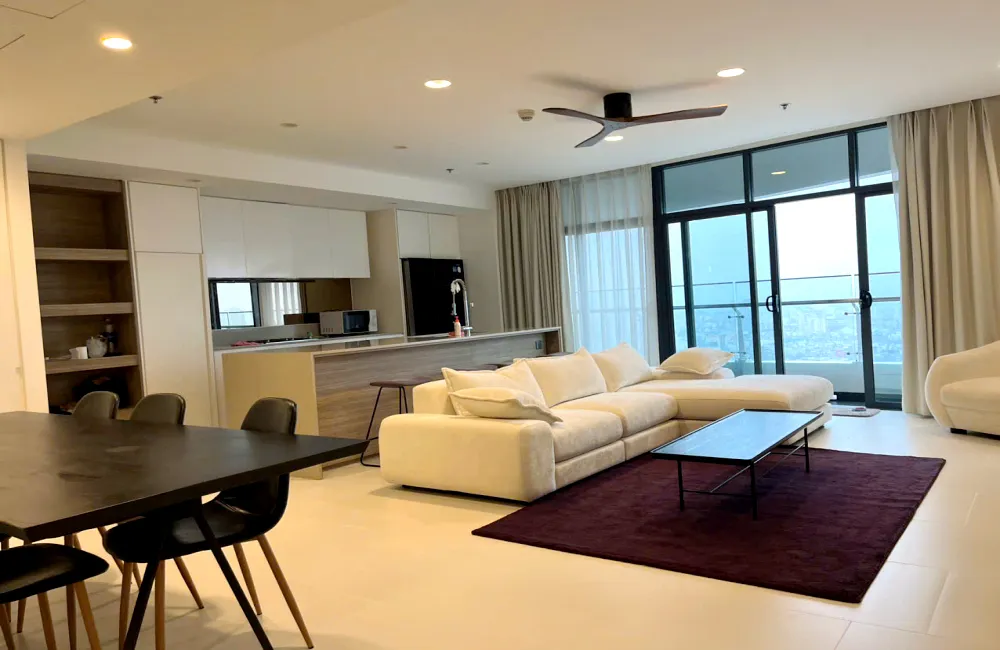 Clean New 03 Bedroom City Garden Apartment For Rent Binh Thanh HCMC 145sqm 2,900 USD/month