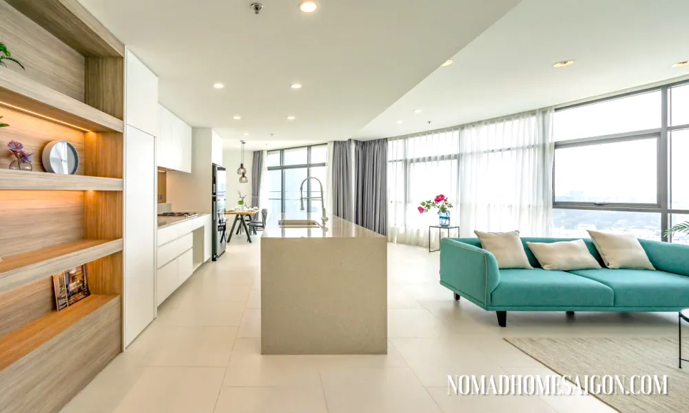 Good Rent Three Bedroom City Garden Apartment For Rent Binh Thanh HCMC 136sqm 2,200 USD/month