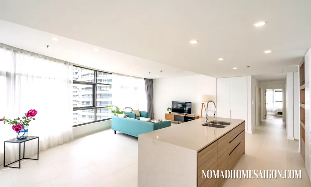 Good Rent Three Bedroom City Garden Apartment For Rent Binh Thanh HCMC 136sqm 2,200 USD/month