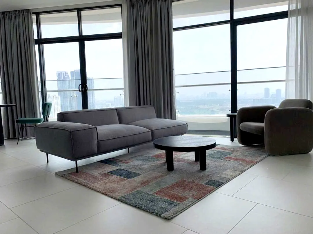 Simply Decoration 02 Bedroom City Garden Apartment For Rent HCMC 101sqm 1,500 USD/month