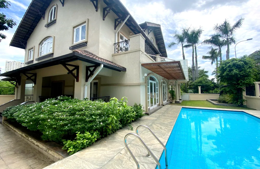 Good Garden and Pool Villa For Rent in Compound Thao Dien 1 HCMC 600sqm 5,500 USD/month
