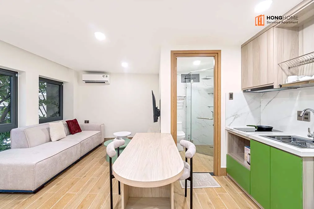 One Bedroom Serviced Apartment For Rent in Binh Thanh District HCMC 45sqm 600 USD/month