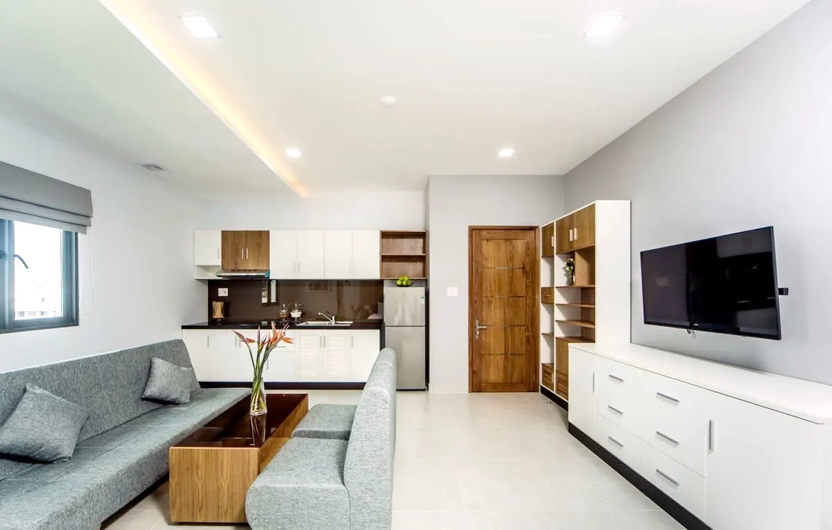 Nice Spacious Studio Apartment For Rent in Nguyen Cuu Van Binh Thanh HCM 50sqm 600 USD/month