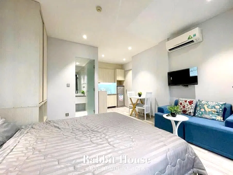 Sunny Studio Serviced Apartment For Rent in Binh Thanh District HCMC 30sqm 450 USD/month