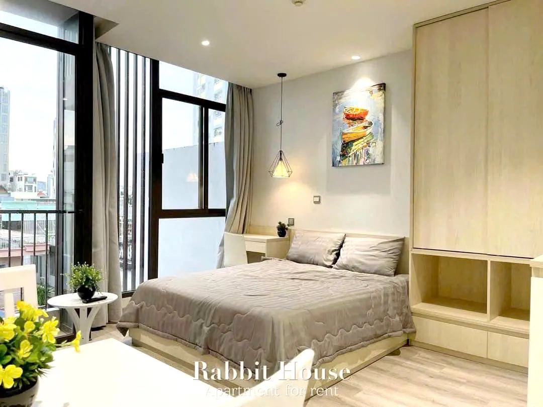 Sunny Studio Serviced Apartment For Rent in Binh Thanh District HCMC 30sqm 450 USD/month