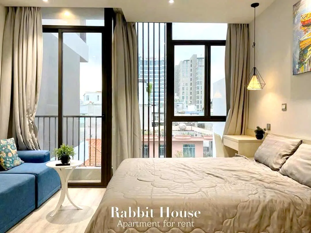 Sunny Studio Serviced Apartment For Rent in Binh Thanh District HCMC 30sqm 450 USD/month