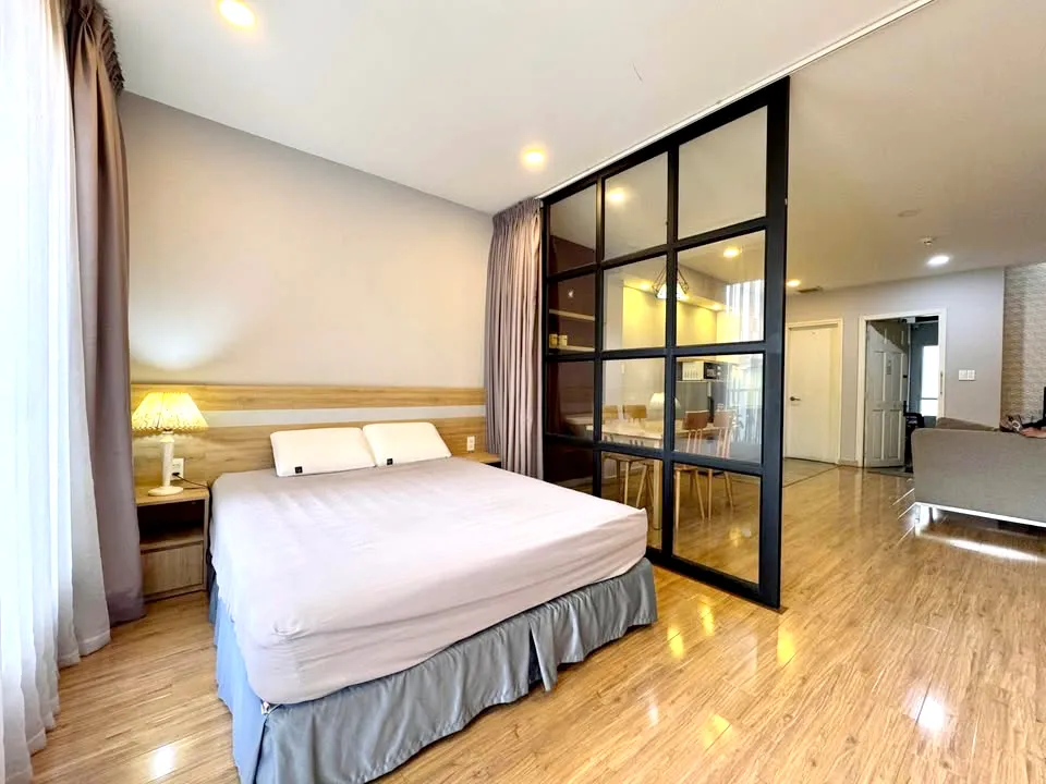 Big Studio Balcony Apartment For Rent in Nguyen Binh Khiem Dakao HCM 55sqm 600 USD/month