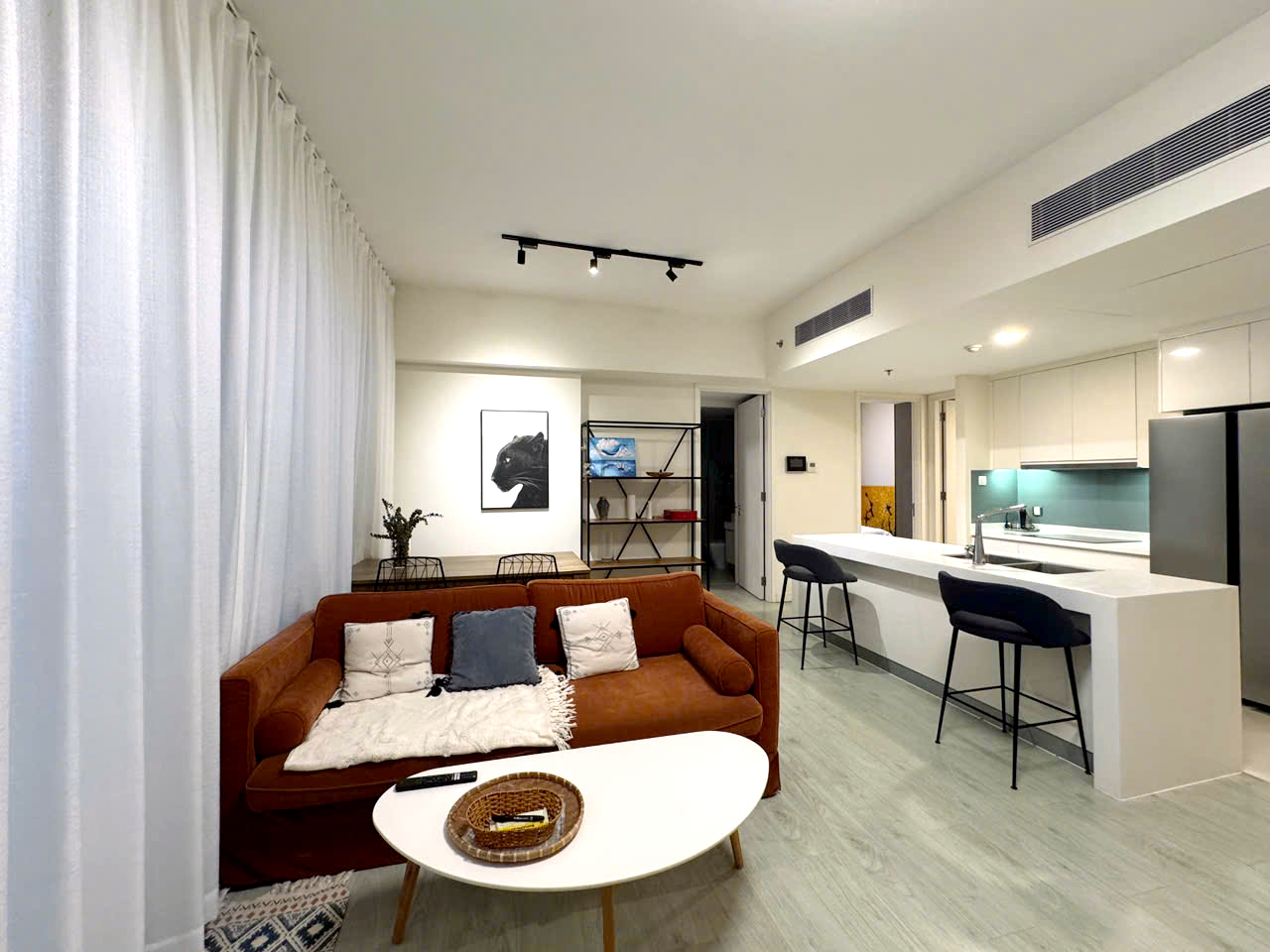 Open Kitchen 02 Bedrom Gateway Thao Dien Apartment For Rent HCMC