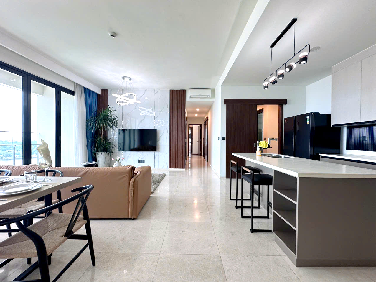 River View 4 Bedroom Apartment for Rent in D'Edge Thao Dien | 188sqm Floor 12