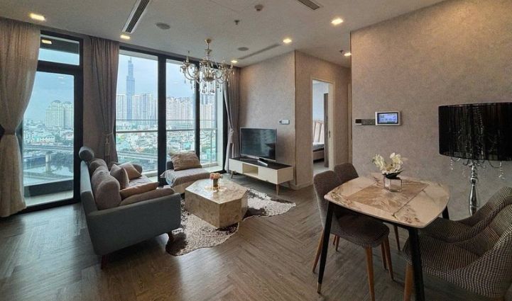 Vinhomes Golden River Apartments for Rent: 2BR with Landmark 81 View 72sqm 1,326 USD/month