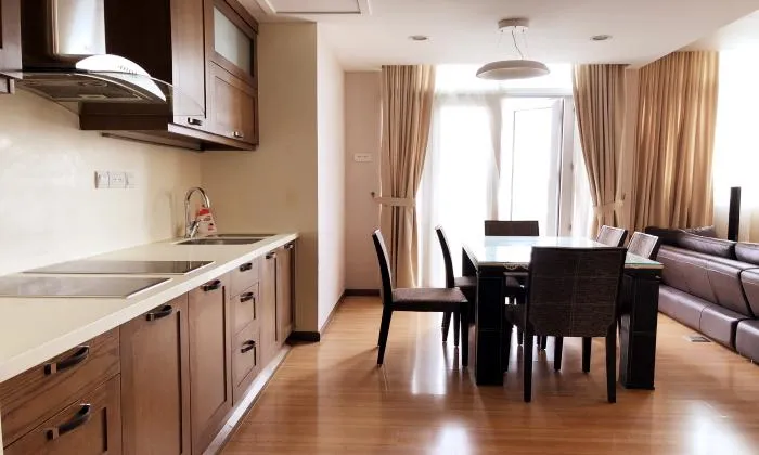 Amazing Wooden Style Three Bedroom Ben Thanh Tower Apartment For Rent District 1 HCMC 120sqm 2,500 USD/month