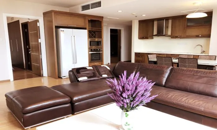 Amazing Wooden Style Three Bedroom Ben Thanh Tower Apartment For Rent District 1 HCMC 120sqm 2,500 USD/month