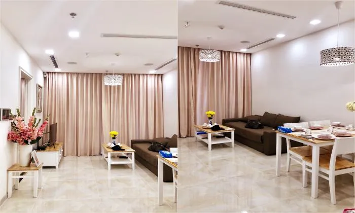 Two Beds Vinhomes Golden River Apartment For Rent HCMC 75sqm 1,000 USD/month