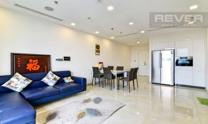 Good Size Two Bedroom Apartment For Rent in Vinhomes Golden River District 1 HCMC 77sqm 1,300 USD/month