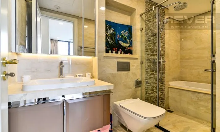 Good Size Two Bedroom Apartment For Rent in Vinhomes Golden River District 1 HCMC 77sqm 1,300 USD/month