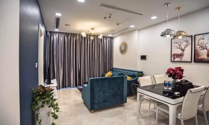 Blue Design Apartment For Rent Aqua 4 Vinhomes Golden River 67sqm 1,200 USD/month