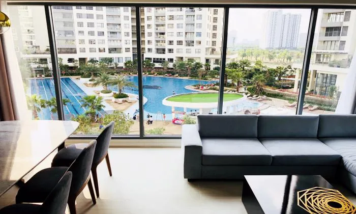 Pool View Of Three Bedroom Apartment in Diamond island District 2 HCMC 115sqm 1,500 USD/month
