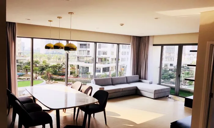 Pool View Of Three Bedroom Apartment in Diamond island District 2 HCMC 115sqm 1,500 USD/month