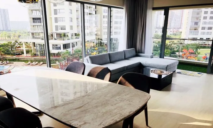 Pool View Of Three Bedroom Apartment in Diamond island District 2 HCMC 115sqm 1,500 USD/month