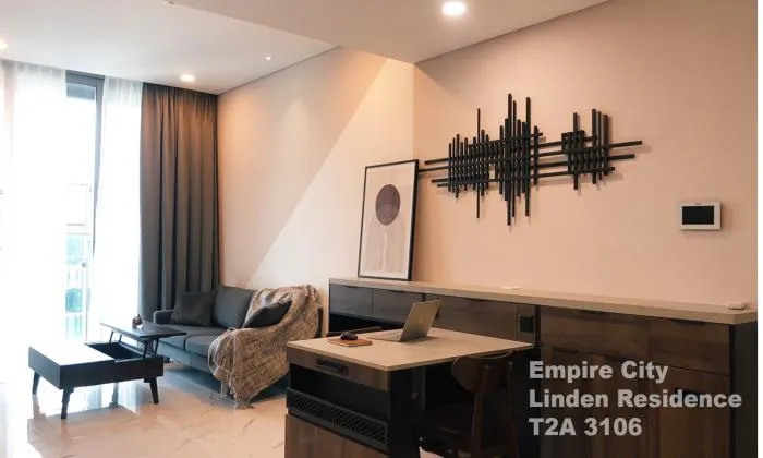 Perfect View One Bedroom Apartment For Rent in Empire City District 2 HCMC 64sqm 1,200 USD/month