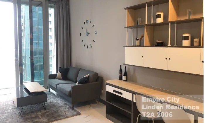 Simply Designed One Bedroom Apartment For Rent in Empire City District 2 HCMC 64sqm 1,000 USD/month