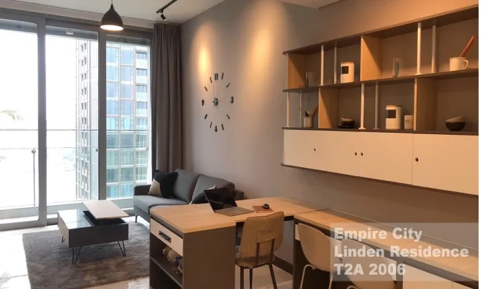 Simply Designed One Bedroom Apartment For Rent in Empire City District 2 HCMC 64sqm 1,000 USD/month