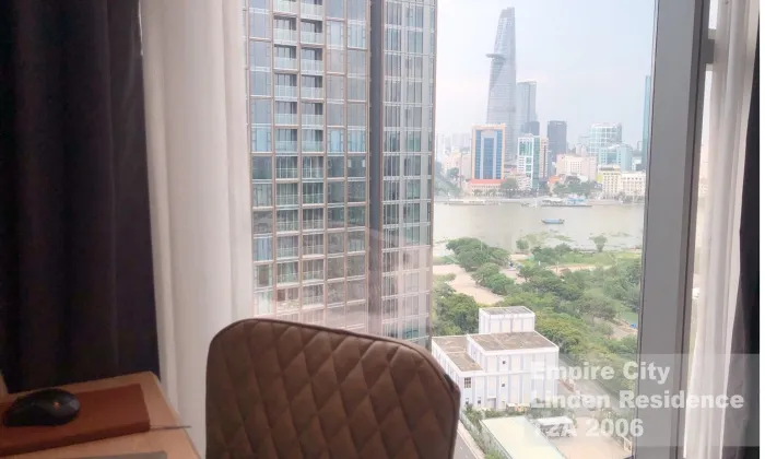 Simply Designed One Bedroom Apartment For Rent in Empire City District 2 HCMC 64sqm 1,000 USD/month