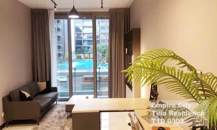 Furnished One Bedroom in Tilia Empire City Apartment For Rent District 2 HCMC 63sqm 1,050 USD/month