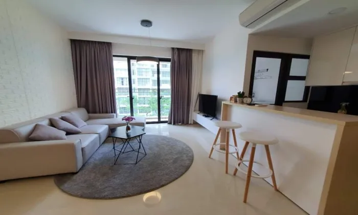 Garden and Pool View Two Bedroom Estella Heights Apartment For Rent District 2 HCMC 104sqm 1,200 USD/month