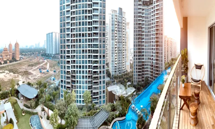 Pool View Fully Furnished Four Bedroom Estella Height Apartment For Rent Thu Duc City 179sqm 5,000 USD/month