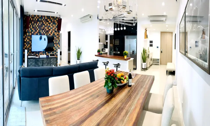 Pool View Fully Furnished Four Bedroom Estella Height Apartment For Rent Thu Duc City 179sqm 5,000 USD/month