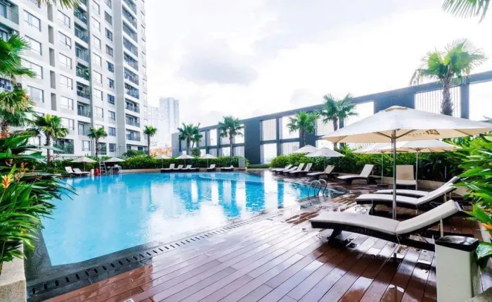 Blue Style Two Bedroom Apartment For Rent in Masteri Thao Dien District 2 HCMC 72sqm 850 USD/month