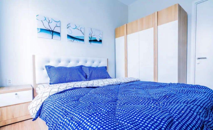 Blue Style Two Bedroom Apartment For Rent in Masteri Thao Dien District 2 HCMC