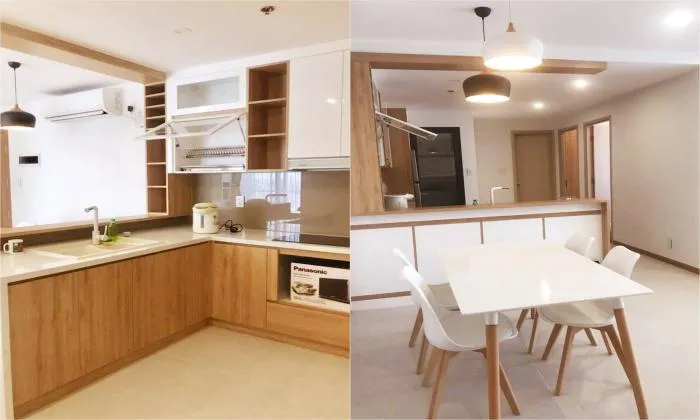 Modern Kitchen Three Bedroom Apartment in New City Thu Thiem District 2 HCM City 85sqm 950 USD/month