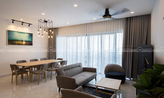Modern Furniture Three Bedroom Apartment For Rent in Palm Height District 2 HCMC
