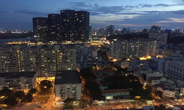 Partly Furniture Three Bedroom City Garden Apartment For Rent in Binh Thanh HCMC