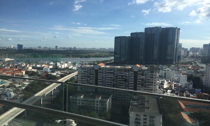 Partly Furniture Three Bedroom City Garden Apartment For Rent in Binh Thanh HCMC