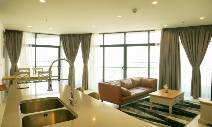 Western Interior Design Apartment For Rent in City Garden HCM 106sqm 1,500 USD/month