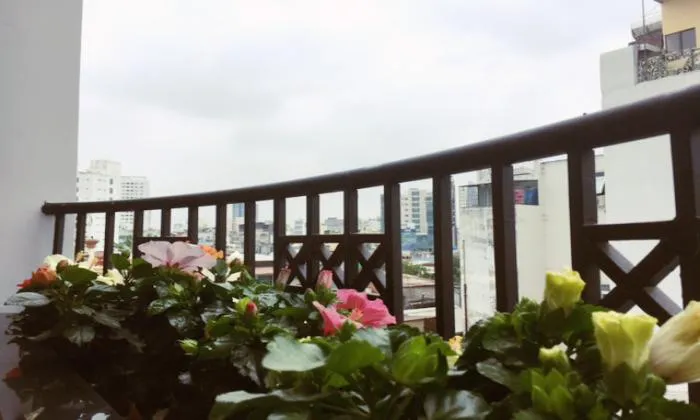 One Bedroom Serviced Apartment With Stunning Balcony in District 1 HCMC 50sqm 600 USD/month