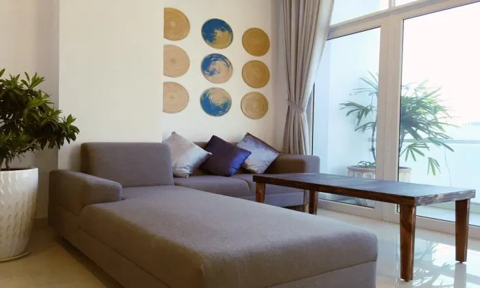 Top Floor One Bedroom Serviced Apartment For Rent in District 1 HCMC 70sqm 1,000 USD/month