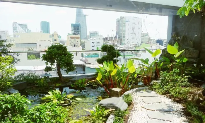 Modern Serviced Apartment For Rent With a Big Garden, Dist 1 HCMC 100sqm 800 USD/month