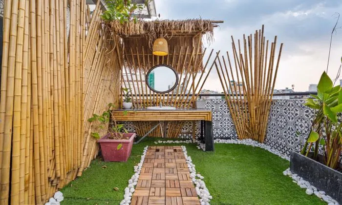 Two Bedroom Apartment Big Balcony Garden Apartment For Rent in Dakao District 1 HCMC 110sqm 1,300 USD/month