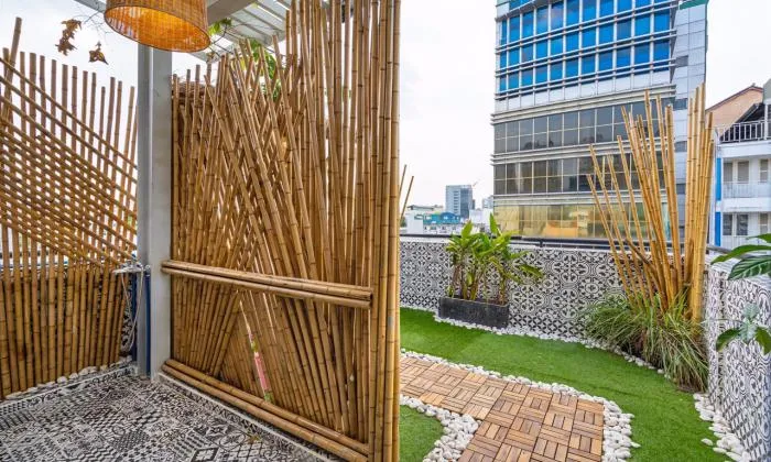 Two Bedroom Apartment Big Balcony Garden Apartment For Rent in Dakao District 1 HCMC 110sqm 1,300 USD/month