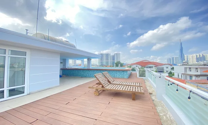 Bright Light One Bedroom Serviced Apartment For Rent in Thao Dien HCM 50sqm 650 USD/month