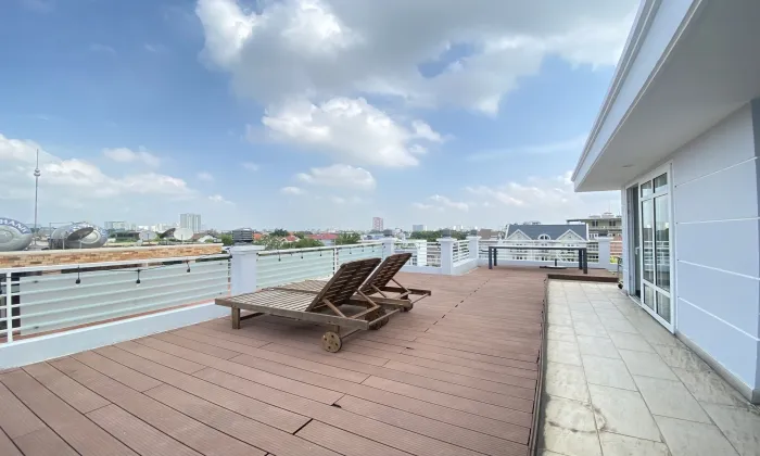 Bright Light One Bedroom Serviced Apartment For Rent in Thao Dien HCM 50sqm 650 USD/month