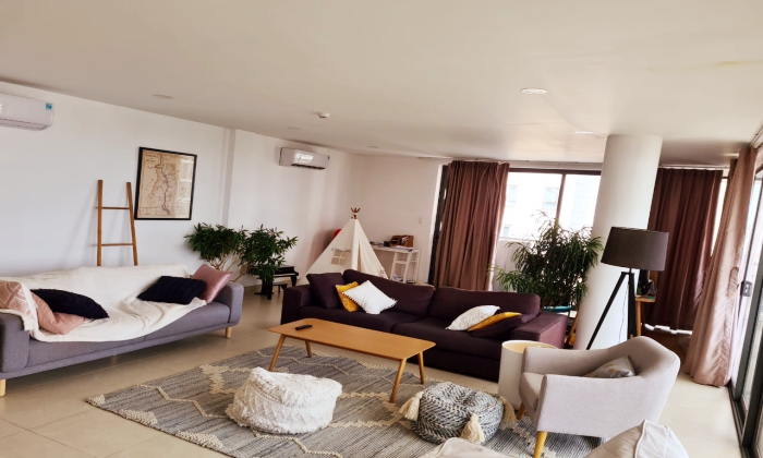 Basic Furniture Penthouse Moonlight Serviced Apartment For Rent in Thao Dien HCMC