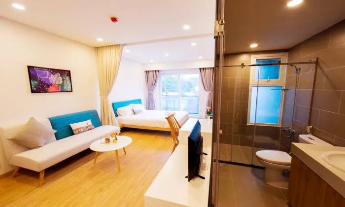 Stunning Balcony Studio Apartment For Rent in Thao Dien Ho Chi Minh City 30sqm 500 USD/month