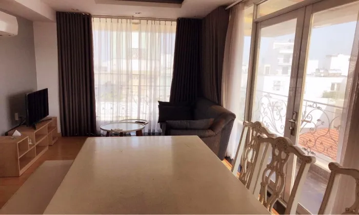 Two Balconies One Bedroom Apartment For Rent District 3 HCM 60sqm 700 USD/month