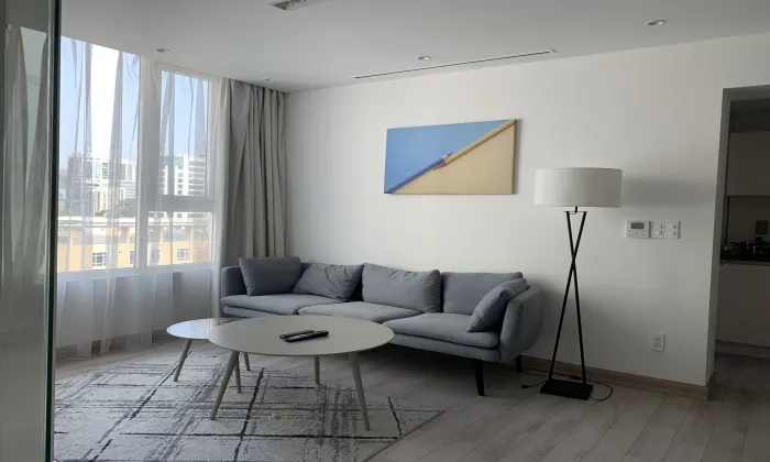 Modern Single Bedroom and Study Room Leman Apartment For Rent in District 3 HCMC 75sqm 1,350 USD/month